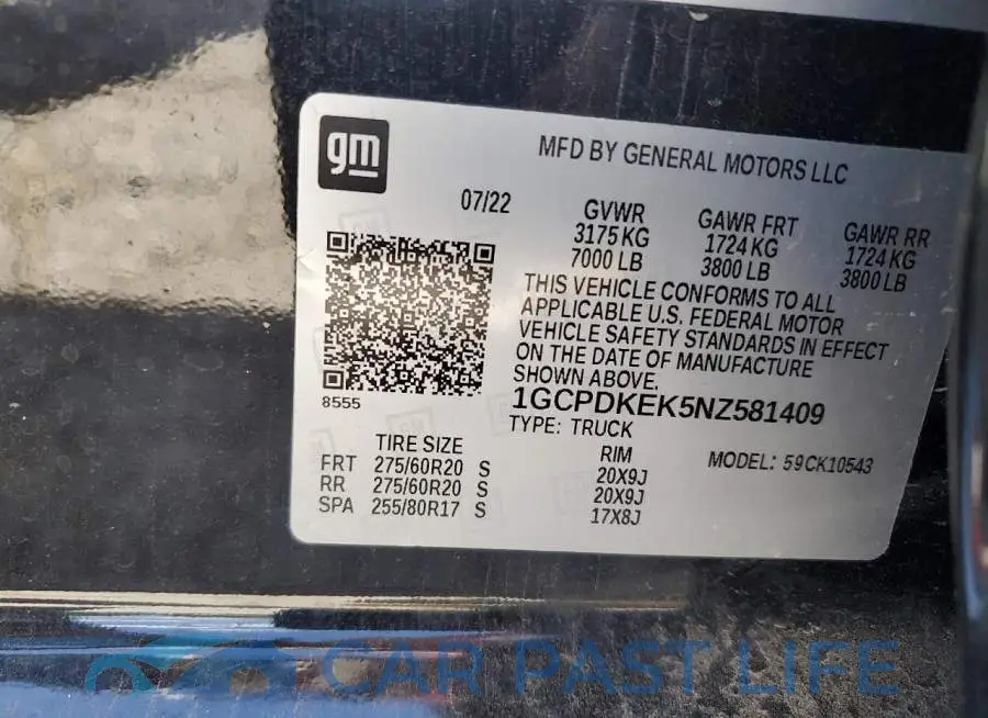 1GCPDKEK5NZ581409# 12