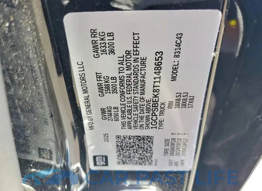 1GCPSBEK8T1148653# 12