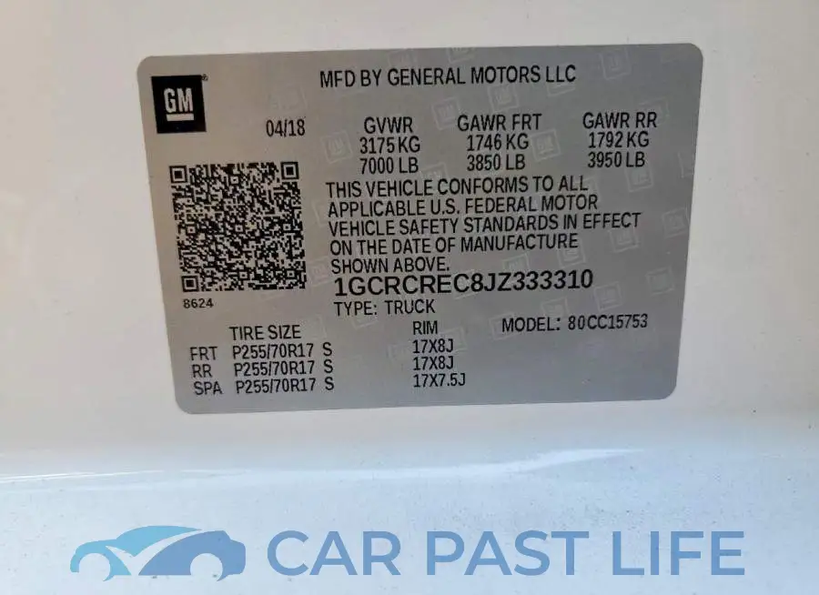 1GCRCREC8JZ333310# 12