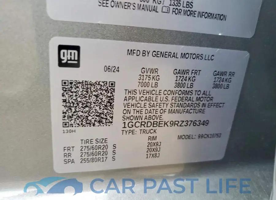1GCRDBEK9RZ376349# 12