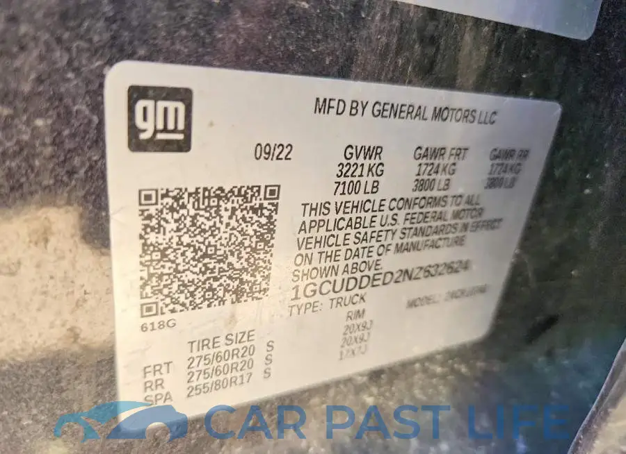 1GCUDDED2NZ632624# 12