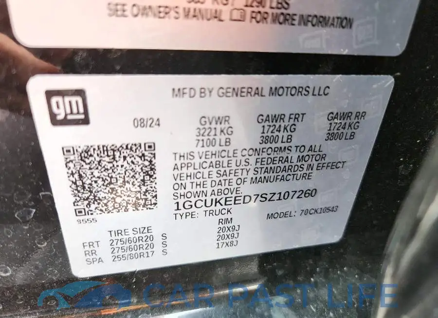 1GCUKEED7SZ107260# 12
