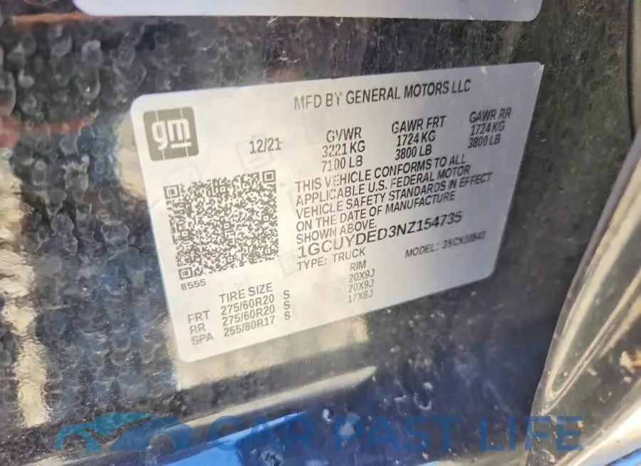 1GCUYDED3NZ154735# 12