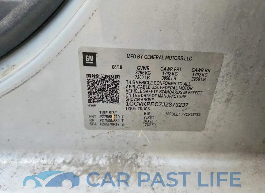 1GCVKPEC7JZ373237# 12