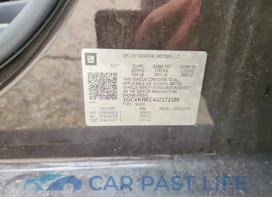 1GCVKREC4JZ172195# 12