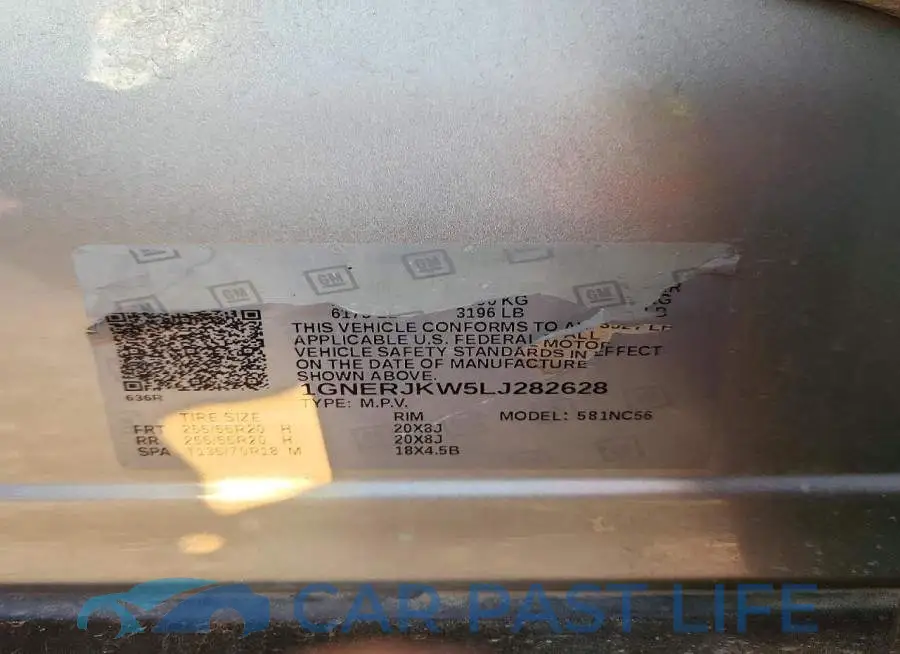 1GNERJKW5LJ282628# 13
