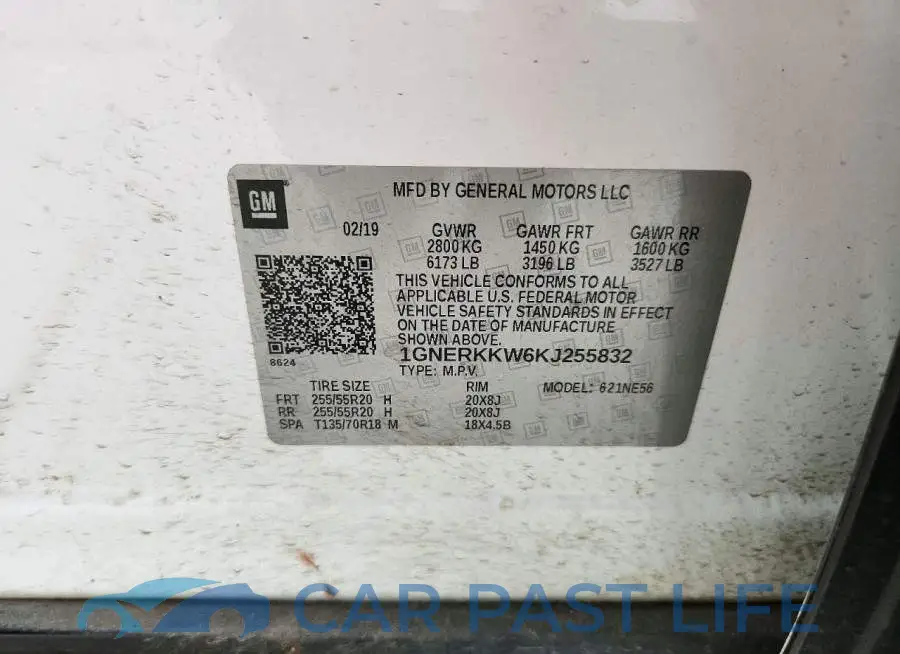1GNERKKW6KJ255832# 14