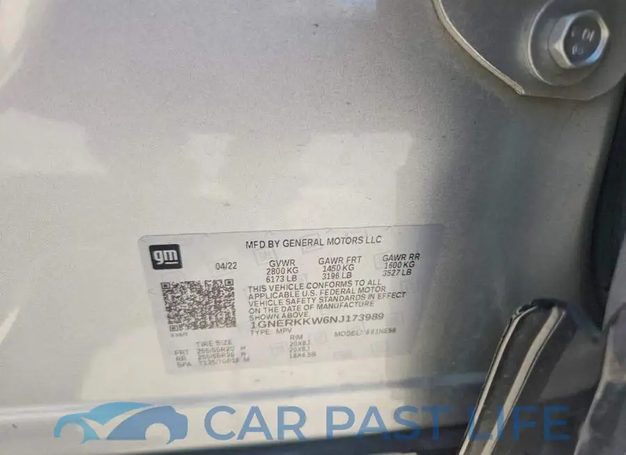 1GNERKKW6NJ173989# 13