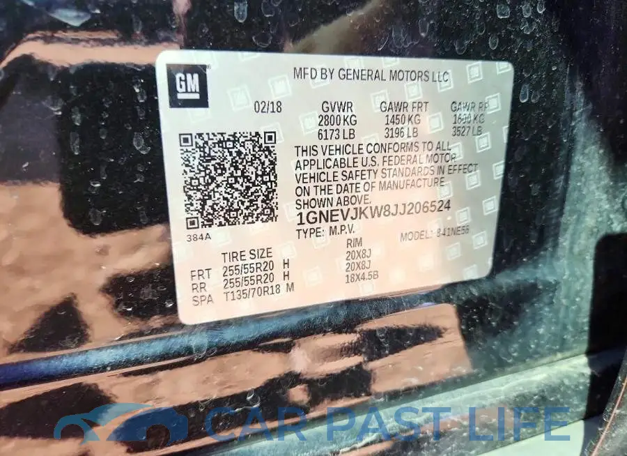1GNEVJKW8JJ206524# 13