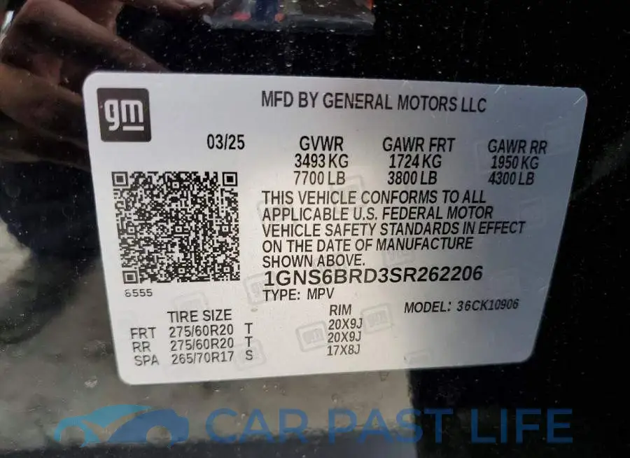 1GNS6BRD3SR262206# 13