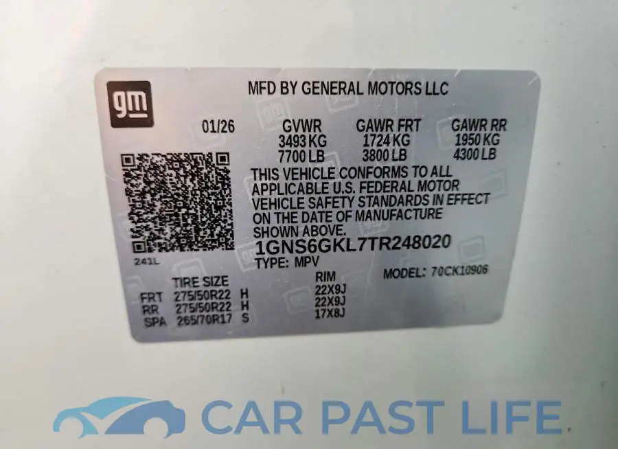 1GNS6GKL7TR248020# 13