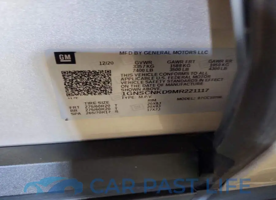 1GNSCNKD9MR221117# 13