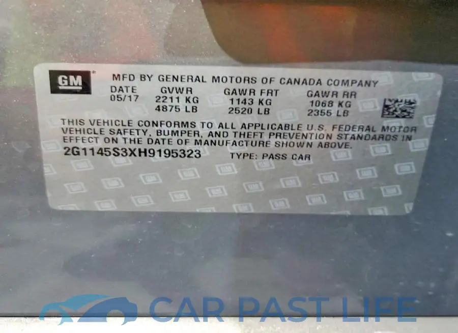 2G1145S3XH9195323# 12