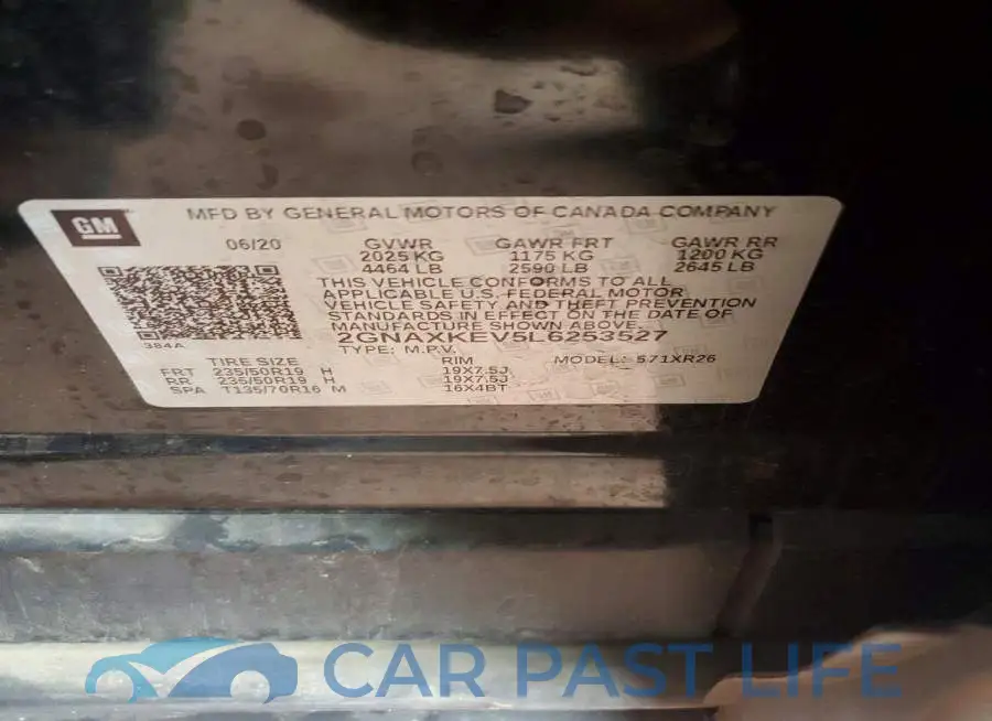 2GNAXKEV5L6253527# 12