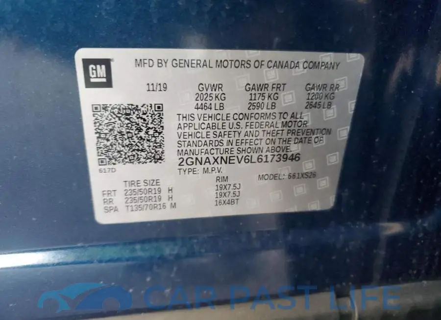 2GNAXNEV6L6173946# 13