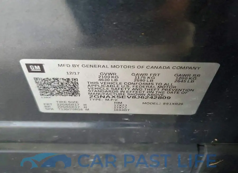 2GNAXSEV8J6242809# 14