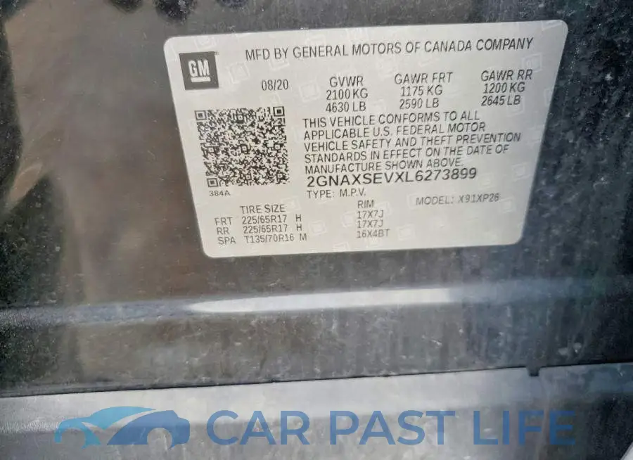 2GNAXSEVXL6273899# 13