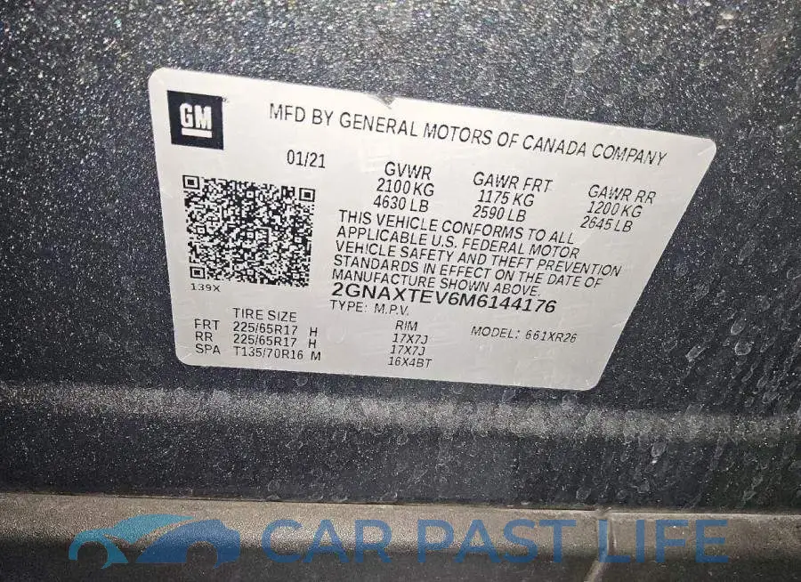 2GNAXTEV6M6144176# 12