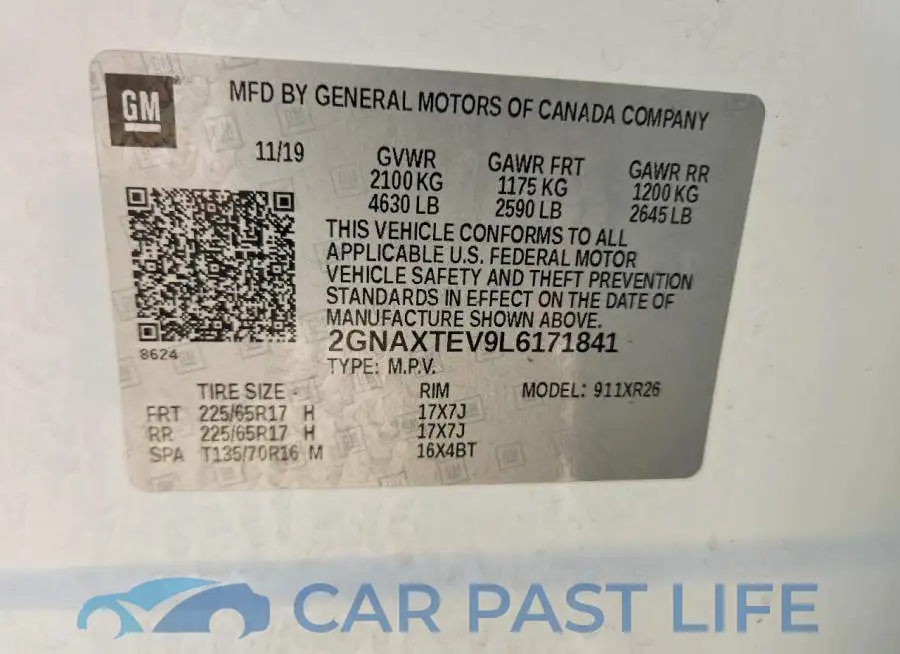 2GNAXTEV9L6171841# 13