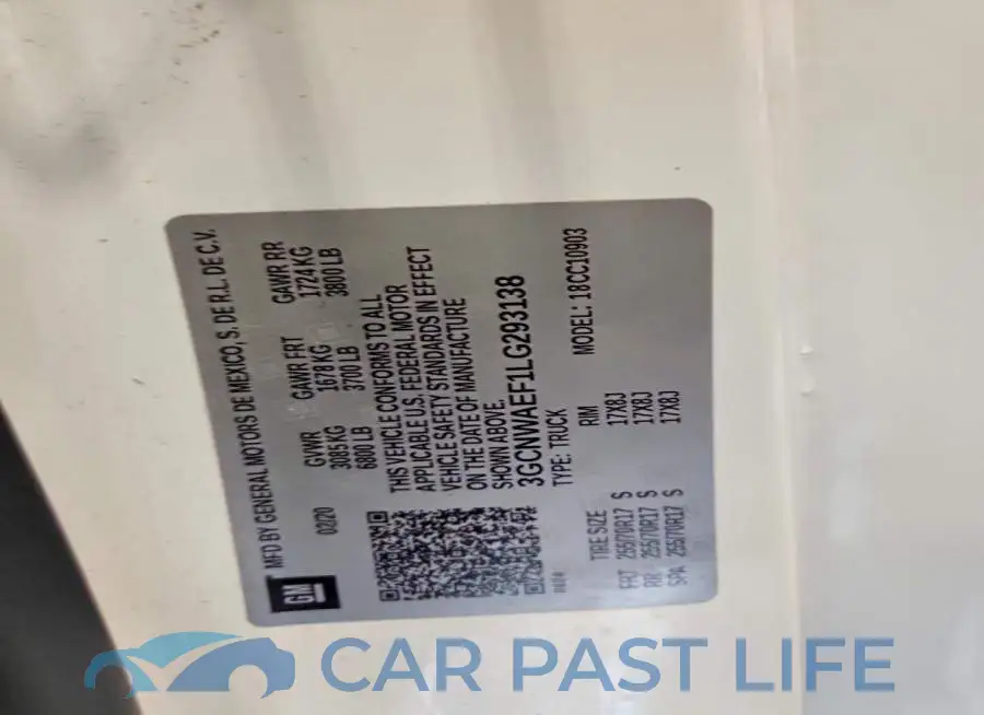 3GCNWAEF1LG293138# 12