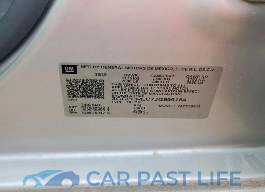 3GCPCREC7JG596184# 12