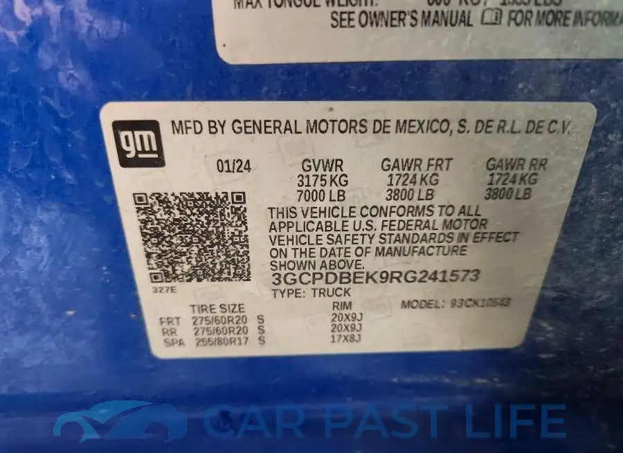 3GCPDBEK9RG241573# 12