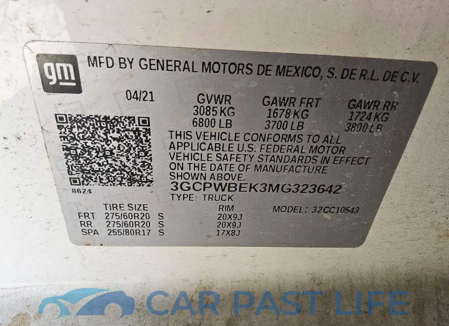 3GCPWBEK3MG323642# 12