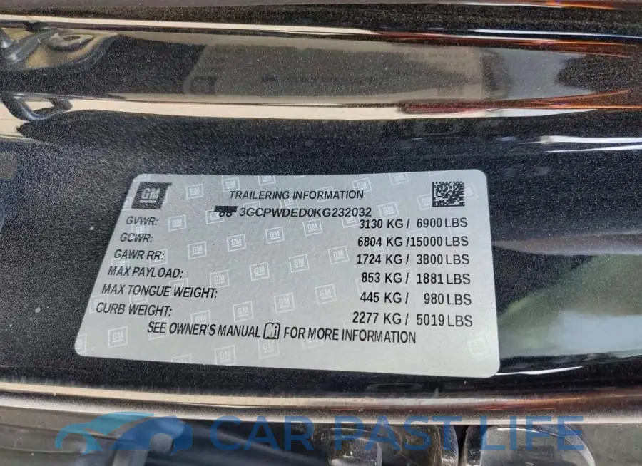 3GCPWDED0KG232032# 12