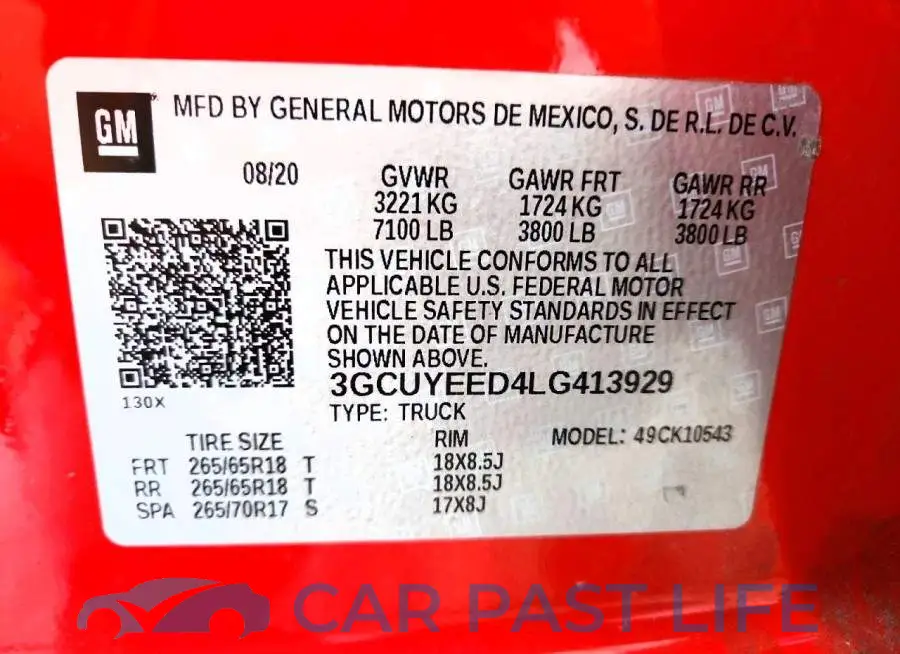 3GCUYEED4LG413929# 13
