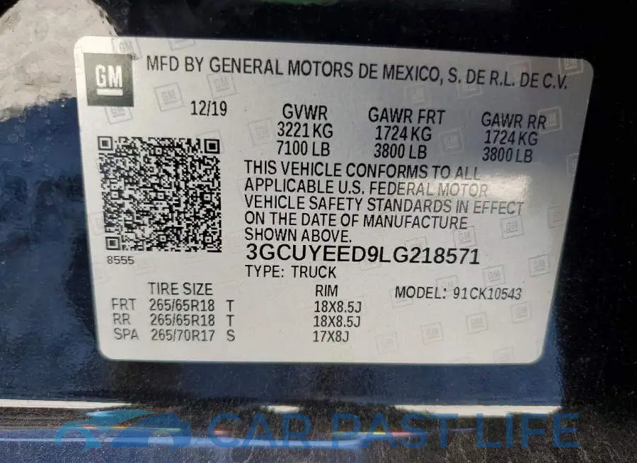 3GCUYEED9LG218571# 12