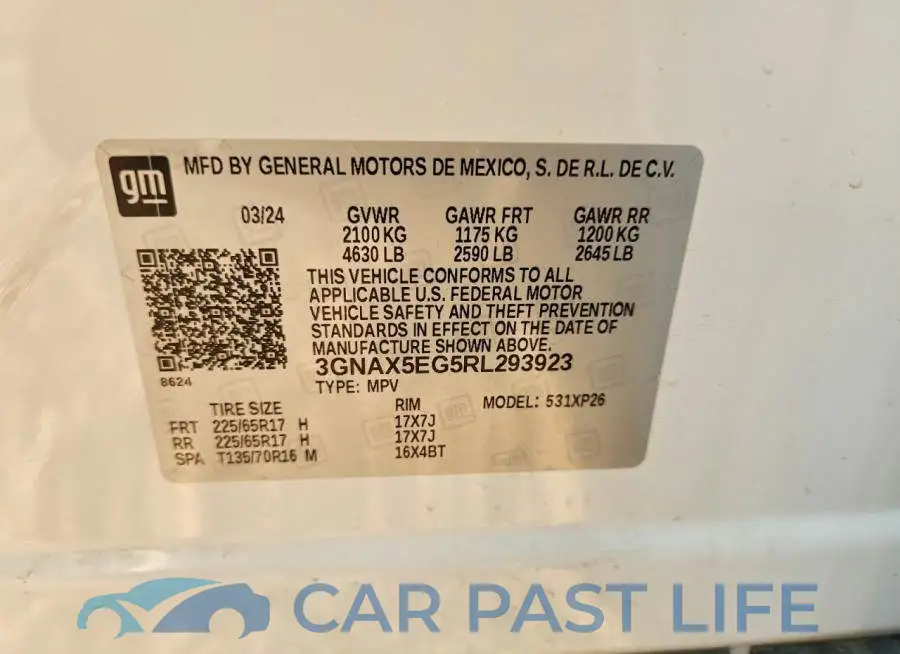3GNAX5EG5RL293923# 14