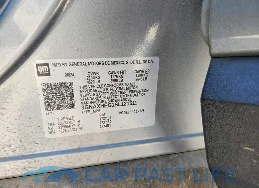3GNAXHEG1SL121511# 12