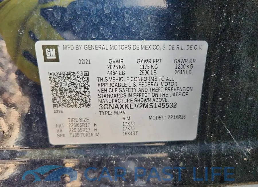 3GNAXKEV2MS145532# 12