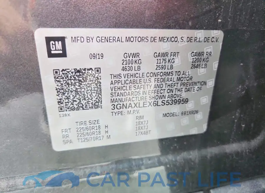 3GNAXLEX6LS539959# 13