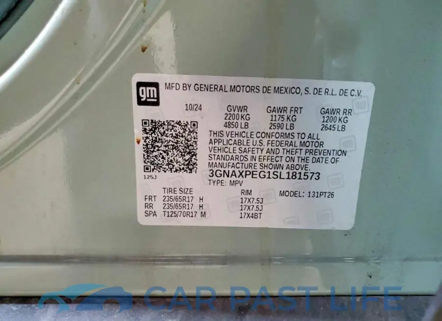 3GNAXPEG1SL181573# 13