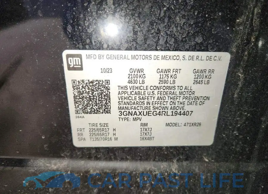 3GNAXUEG4RL194407# 13