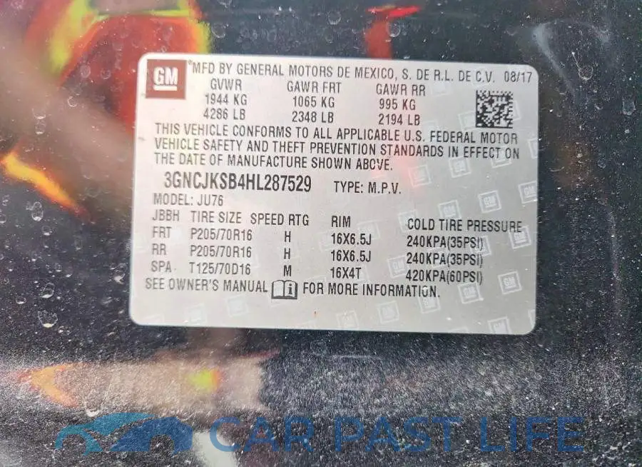 3GNCJKSB4HL287529# 13