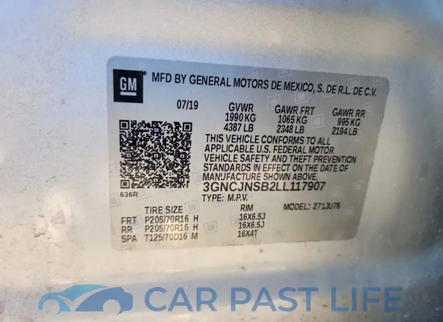 3GNCJNSB2LL117907# 12