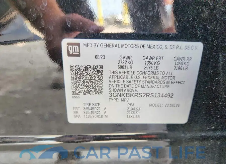 3GNKBKRS2RS134492# 13