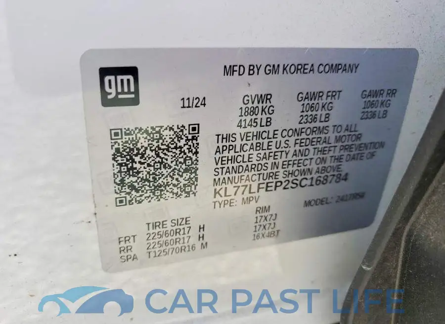 KL77LFEP2SC168784# 13