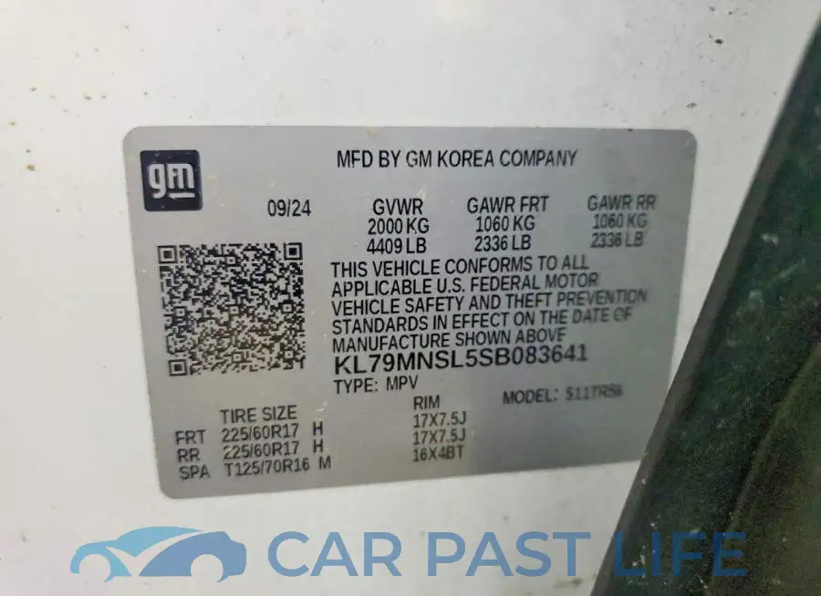 KL79MNSL5SB083641# 13