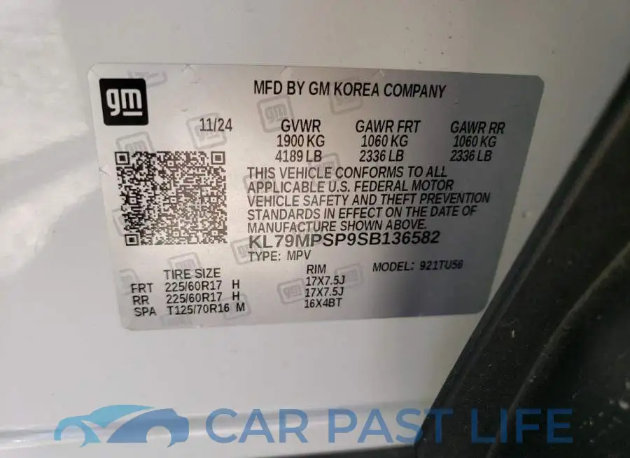 KL79MPSP9SB136582# 13