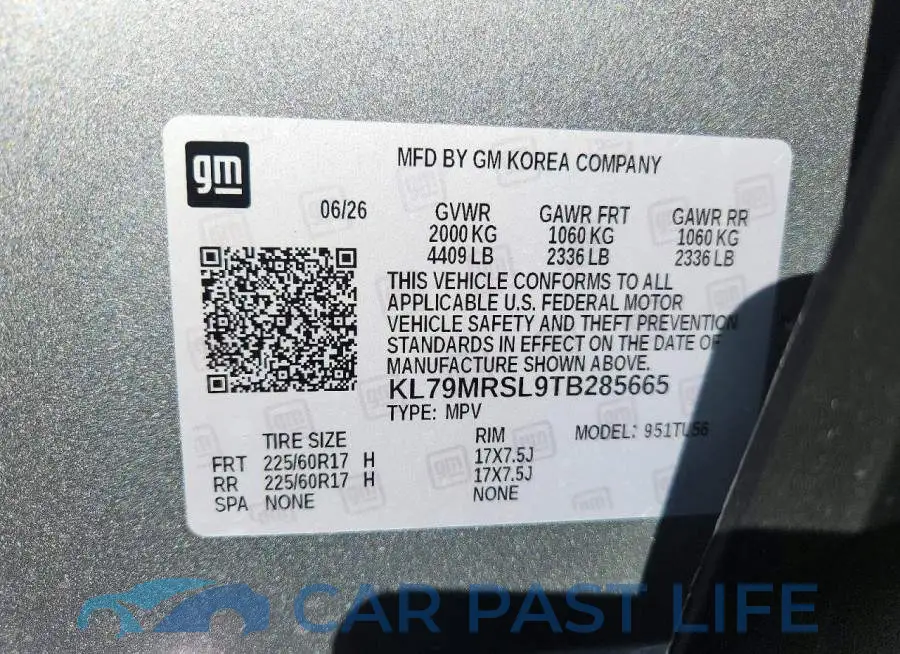 KL79MRSL9TB285665# 12