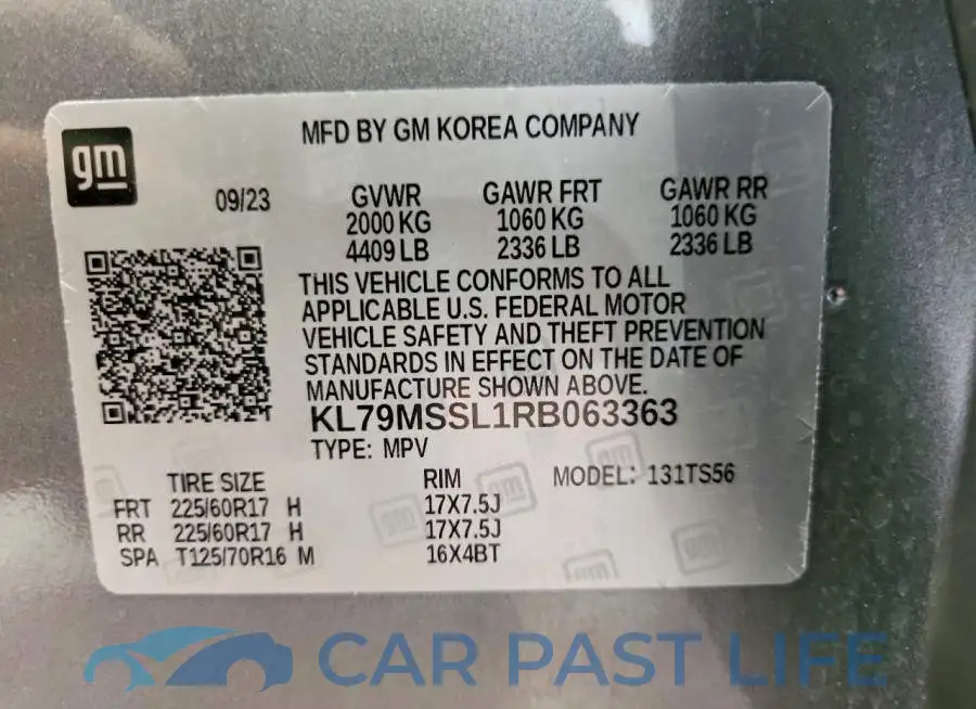 KL79MSSL1RB063363# 12