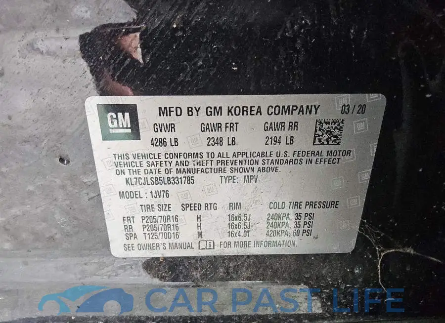 KL7CJLSB5LB331785# 13