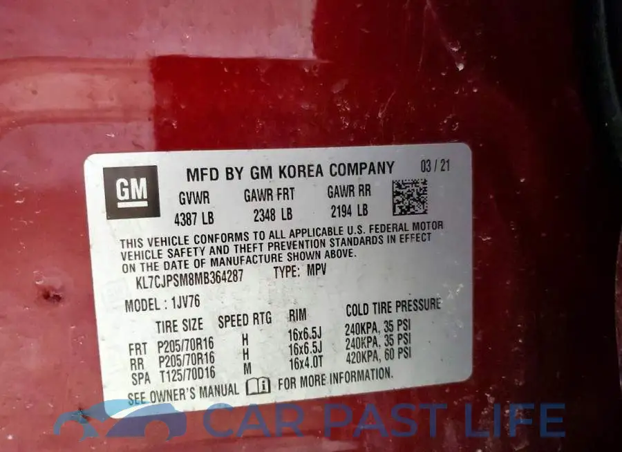 KL7CJPSM8MB364287# 14