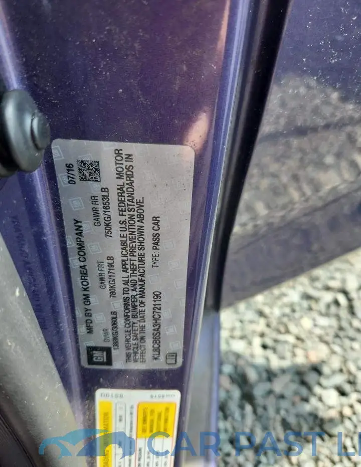 KL8CB6SA3HC721190# 12