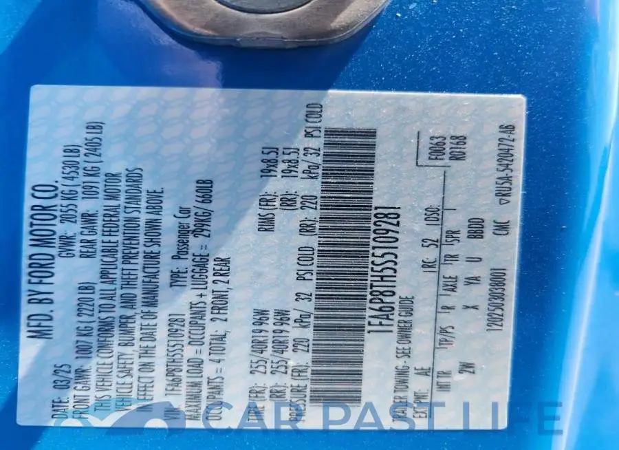 1FA6P8TH5S5109281# 13