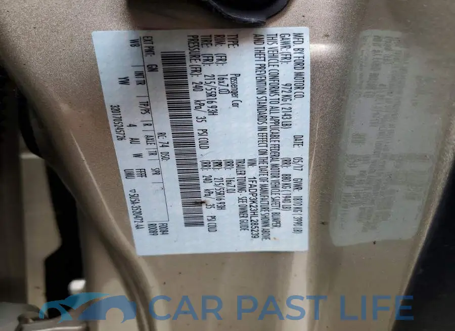 1FADP3K23HL285239# 12
