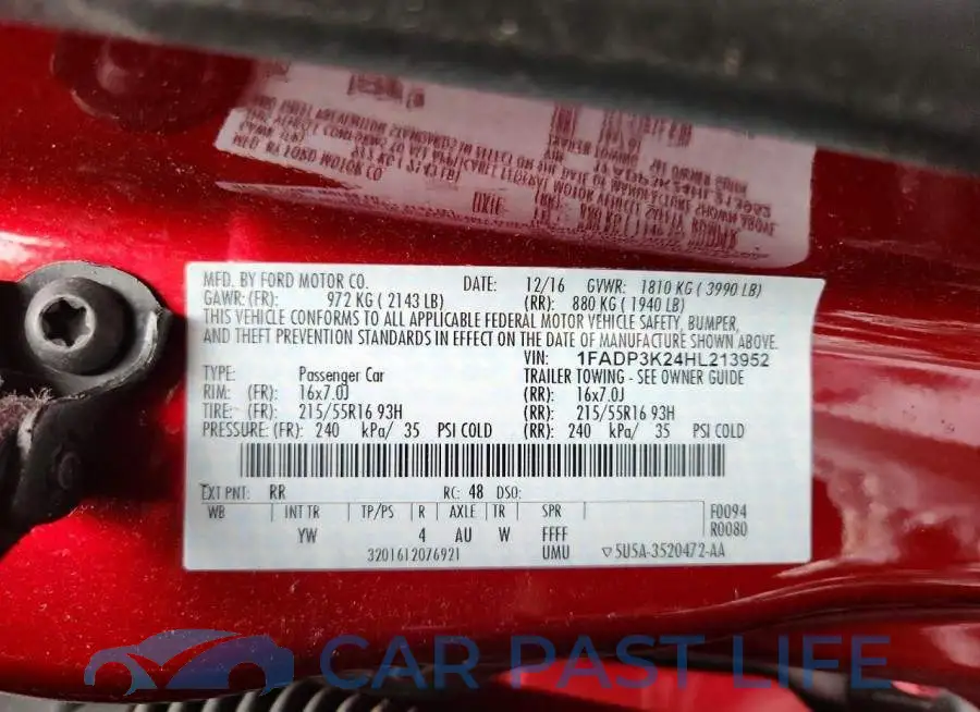1FADP3K24HL213952# 12